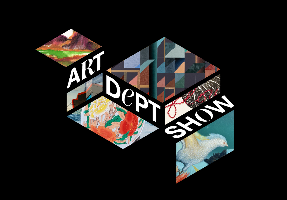 Promotional graphic for the "Art Department Triennial" exhibit.